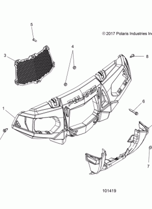 BODY FRONT BUMPER and MOUNTING - A18SYS95CU / EU (101419)