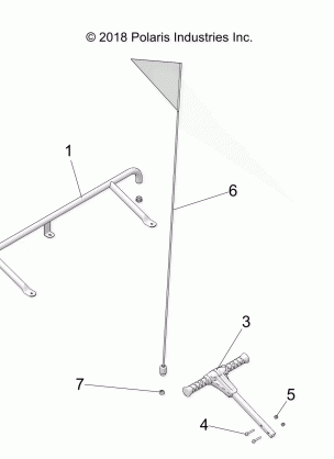 BODY ACCESSORY BUMPER FLAG AND PASS HANDLE - A18HZA15B4 (C101631)