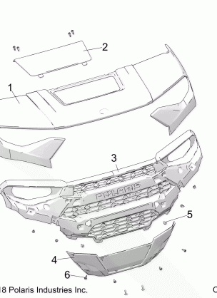 BODY HOOD AND FRONT FASCIA - A18HZA15B4 (C101382-4)