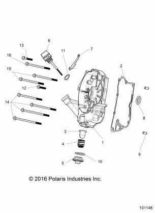 ENGINE CRANKCASE COVER ASM RIGHT - A18HZA15B4