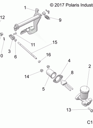BRAKES PEDAL AND MASTER CYLINDER MOUNTING - A18HZA15B4 (C101405)