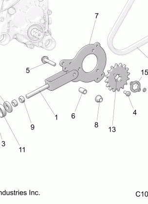 DRIVE TRAIN CHAIN TENSIONER AND SPROCKET - A18HZA15B4 (C101410)