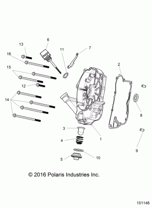 ENGINE CRANKCASE COVER ASM RIGHT - A18HZA15N4