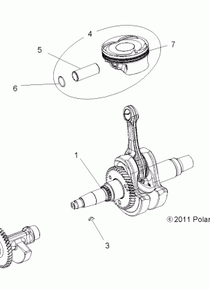 ENGINE CRANKSHAFT PISTON and BALANCE SHAFT - A18SES57C1 / C2 / C5 / C7 / E1 / E5 / E7 / P57C1 / T57C1 / C7 / E1 / E7 (49RGRPISTON12RZR570)