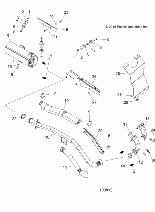 ENGINE EXHAUST - A18SES57C1 / C2 / C5 / C7 / E1 / E5 / E7 / P57C1 / T57C1 / C7 / E1 / E7