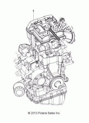 ENGINE LONG BLOCK - A18SES57C1 / C2 / C5 / C7 / E1 / E5 / E7 / P57C1 / T57C1 / C7 / E1 / E7 (49ATVLB14SP570)