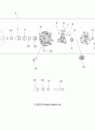 DRIVE TRAIN PRIMARY CLUTCH - A18SET57C1 / C7 / E1 / E7 / P57C1 (49ATVCLUTCH14SP570)