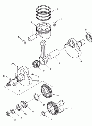 CRANKSHAFT and PISTON - C11RB42AA / C11RD50AA / AB / C11RF50AA (4981898189E04)