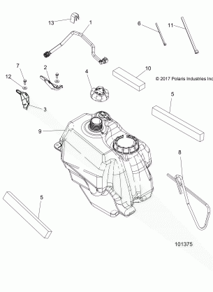 BODY FUEL TANK ASM. - A18SES57C1 / C2 / C5 / C7 / E1 / E5 / E7 / P57C1 / T57C1 / C7 / E1 / E7 (101375)