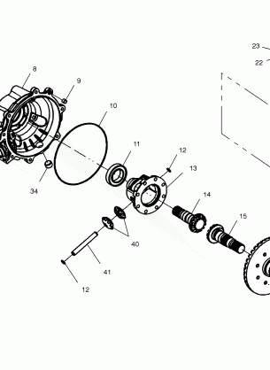 REAR GEARCASE - C11RB42AA / C11RD50AA / AB (4981898189D02)