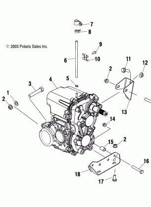 TRANSMISSION MOUNTING - C11RB63AA / AB (4985628562A14)