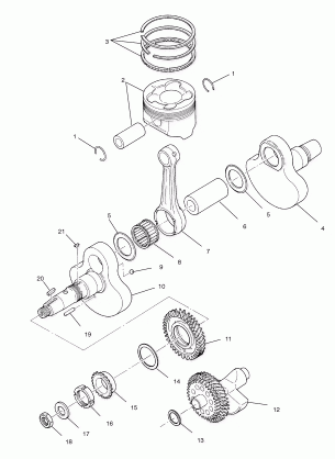 CRANKSHAFT and PISTON - C10RB42AA (4976407640D03)