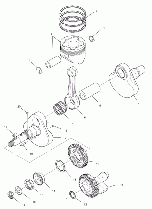 CRANKSHAFT and PISTON - C10RD50AA (4976437643D08)