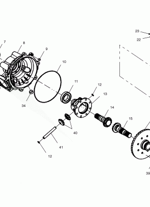 REAR GEARCASE - C10RD50AA (4976437643C12)