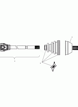 FRONT DRIVE SHAFT - C10RD50AA (4976437643B05)