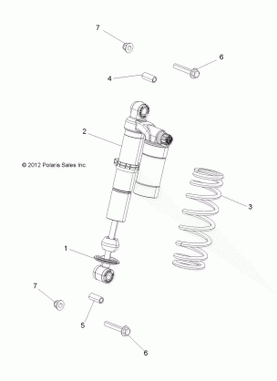 SUSPENSION SHOCK FRONT MOUNTING - A14GH8EAI (49ATVSHOCKMTG7043854)