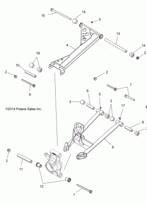 SUSPENSION REAR - A14GH8EFI (49ATVSUSPRR13SP550)