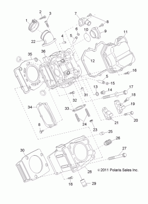 ENGINE CYLINDER - A14MB46TH (49ATVCYLINDER12SP400)