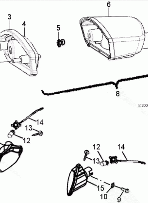 ELECTRICAL HEADLIGHT and TAILLIGHT - A14KA09AD / AF (49ATVHEADLIGHT07OTLW90)