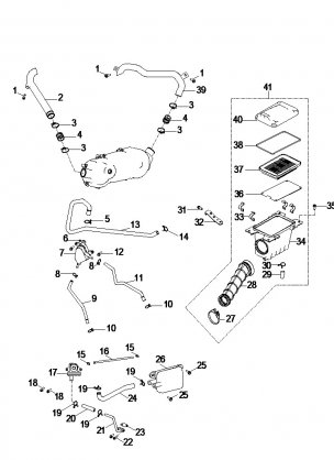 ENGINE AIR INTAKE SYSTEM - A14KA09AD / AF (49ATVAIRBOX14SP90)