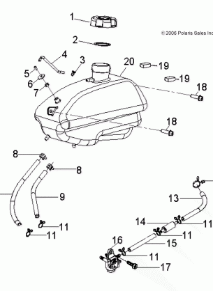 BODY FUEL TANK ASM. - A14KA09AD / AF (49ATVFUEL09OUT90)