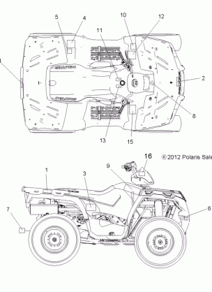 BODY DECALS - A14MH46AA / AH / MS46AA (49ATVDECAL13SP400)