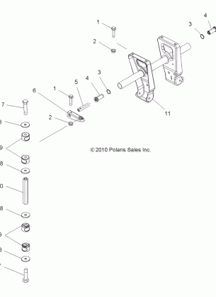 SUSPENSION TORSION BAR (BUILT 10 / 03 / 13 AND BEFORE) - A14MB46TH (49ATVTORSION11SP500)