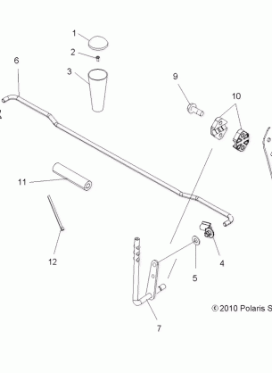 DRIVE TRAIN GEAR SELECTOR - A14MH46AA / AH / MS46AA (49ATVGEARSELECT11SP500)