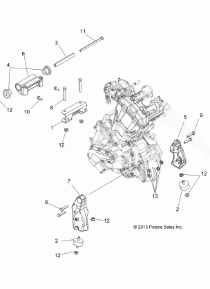 ENGINE MOUNTING - A14MH57AA / AC / AD (49ATVENGINEMTG14SP570)