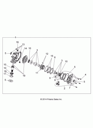 DRIVE TRAIN FRONT GEARCASE - A14MH57AA / AC / AD (49RGRTRANSINTL1333067)