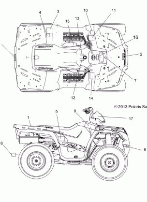 BODY DECALS - A14MH5EAA / EAC / EAJ (49ATVDECAL14SP570EPS)