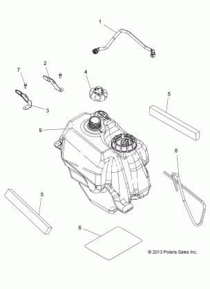 BODY FUEL TANK ASM. - A14MH5EAA / EAC / EAJ (49ATVFUEL14570)