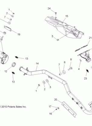 ENGINE EXHAUST - A14MH76FD (49ATVEXHAUST11SP800)