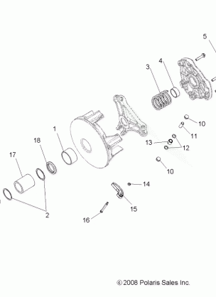 DRIVE TRAIN PRIMARY CLUTCH - A14MH76FD (49RGRCLUTCHDRV09RZRS)