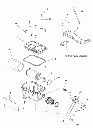 ENGINE AIR INTAKE SYSTEM - A14MX5ETH (49ATVAIRBOX14570UTE)