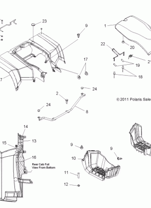 BODY REAR CAB and SEAT - A14CF76AA (49ATVCABRR12SP6X6)