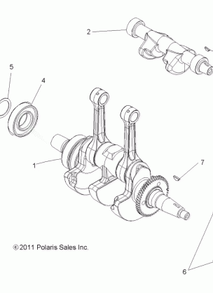 ENGINE CRANKSHAFT and BALANCE SHAFT - A14CF76AA (49ATVCRANKSHAFT12SP6X6)