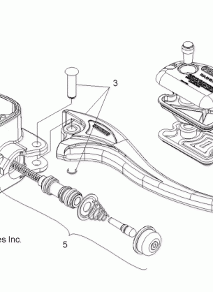 BRAKES RIGHT HAND MASTER CYLINDER - A14CF76AA (49ATVMCRH086X6)