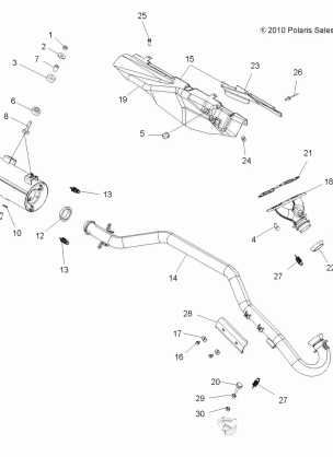 ENGINE EXHAUST - A14CF76AA (49ATVEXHAUST116X6)