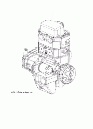 ENGINE LONG BLOCK - A14CF76AA (49ATVENGINE146X6)