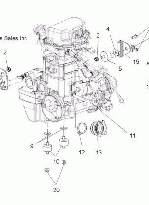 ENGINE MOUNTING - A14CF76AA (49ATVENGINEMTG136X6)