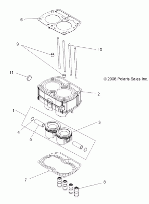 ENGINE PISTON and CYLINDER - A14CF76AA (49ATVPISTON096X6)