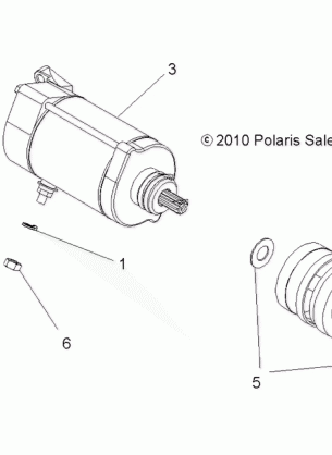 ENGINE STARTING MOTOR - A14CF76AA (49ATVSTARTER116X6)