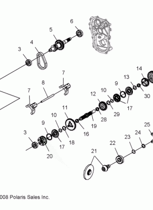 DRIVE TRAIN MAIN GEARCASE INTERNAL - A14CF76AA (49ATVTRANSINTL096X6)