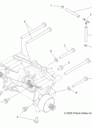 DRIVE TRAIN MID GEARCASE MOUNTING - A14CF76AA (49ATVGEARMIDMTG096X6)