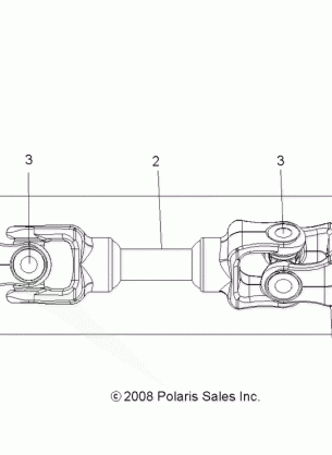 DRIVE TRAIN MID PROP SHAFT - A14CF76AA (49ATVSHAFTPROP096X6)