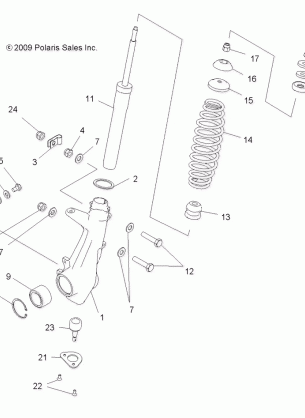 SUSPENSION FRONT STRUT - A14CF76AA (49ATVSTRUT106X6)