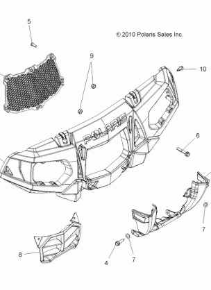 BODY FRONT BUMPER and MOUNTING - A14TN55FA (49ATVBUMPER11SPXP850)