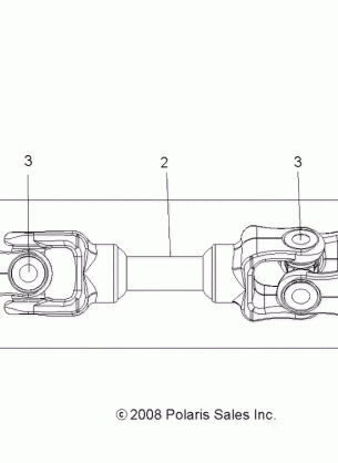 DRIVE TRAIN REAR PROP SHAFT - A14CF76AA (49ATVSHAFTPROPRR096X6)