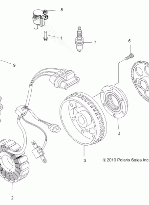 ELECTRICAL IGNITION SYSTEM - A14TN5EAA / EAD (49ATVMAGNETO11SPTRG550)